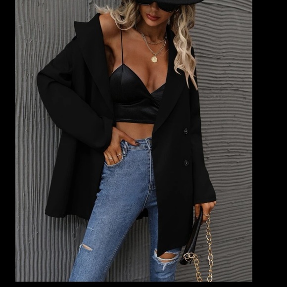 BRAND NEW Lapel Neck Double Breasted Blazer - Picture 6 of 9